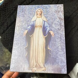 Miraculous Virgin wooden plaque